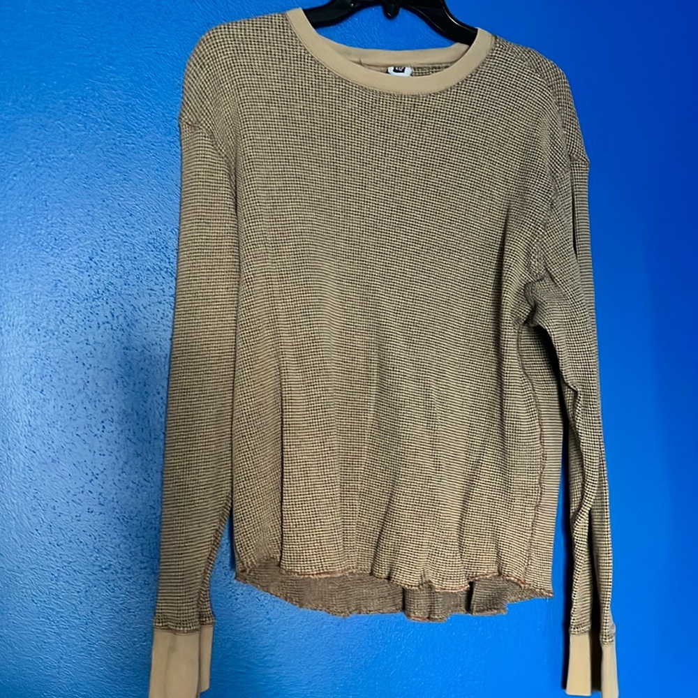 Tan cropped long sleeve